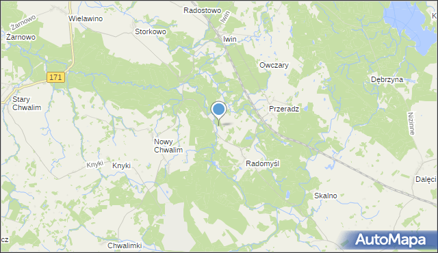 mapa Kolonia Radomyśl, Kolonia Radomyśl na mapie Targeo
